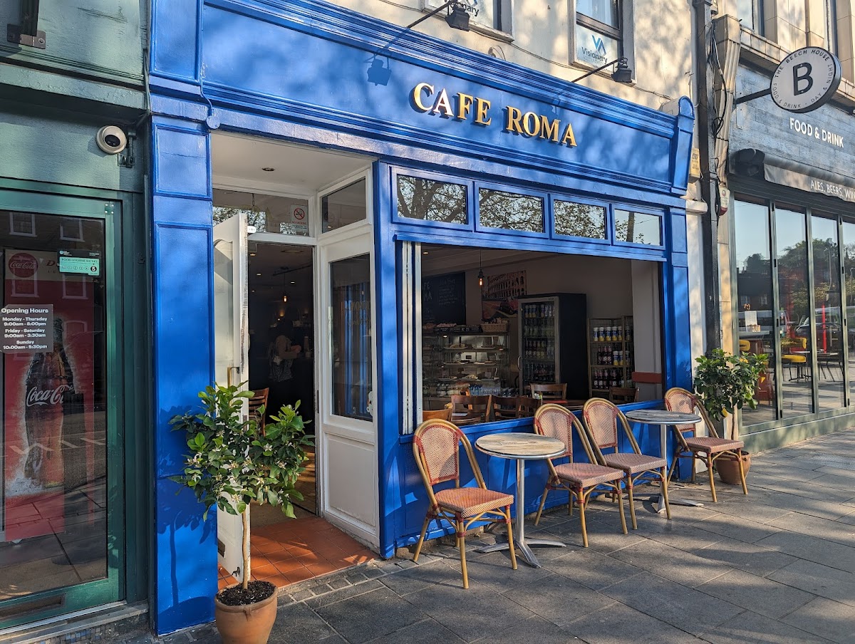 Cafe Roma storefront on St Peter's Street